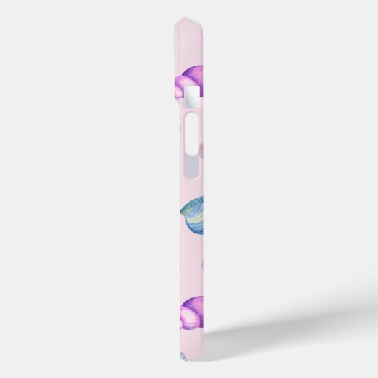 Aangepaste Monogram Kust Zeeschelp Pearl Ocean Gif Case-Mate iPhone Case (Achterkant / Links)