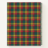 Aangepaste monogram lan Buchanan Tartan Pset Notitieboek (Achterkant)
