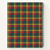Aangepaste monogram lan Buchanan Tartan Pset Notitieboek (Achterkant)