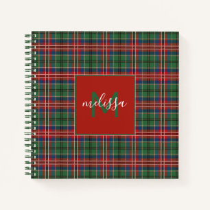 Aangepaste monogram lan MacCulloch Tartan Notitieboek