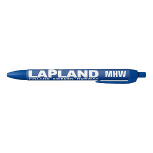 Aangepaste monogram LAPLAND Blauwe Inkt Pen