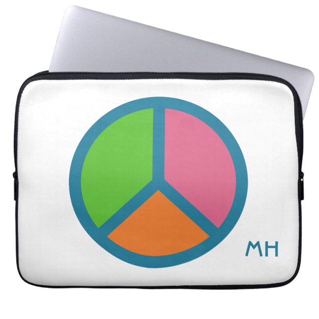 Aangepaste monogram laptophoezen voor kleurrijk vr laptop sleeve (Voorkant)
