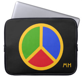 Aangepaste monogram laptophoezen voor kleurrijk vr laptop sleeve