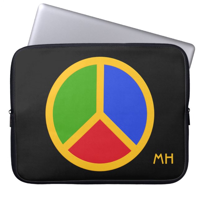 Aangepaste monogram laptophoezen voor kleurrijk vr laptop sleeve (Voorkant)