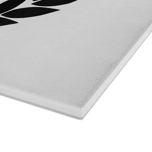 Aangepaste Monogram Laurel bladeren & kroon Snijplank (Hoek)