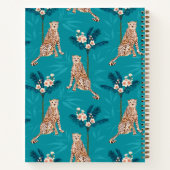 Aangepaste Monogram Leopard Palm Pattern Journal Notitieboek (Achterkant)