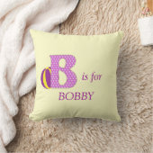 Aangepaste monogram Letter B Neursery Pillow Kussen (Deken)