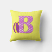 Aangepaste monogram Letter B Neursery Pillow Kussen (Achterkant)