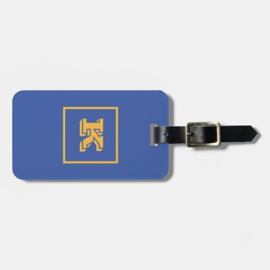 Aangepaste monogram letter bagagelabel (Voorkant horizontaal)