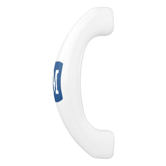 Aangepaste monogram Letter Uw Initiaal Ontwerper K Keramische Kastgreep (Zijkant)