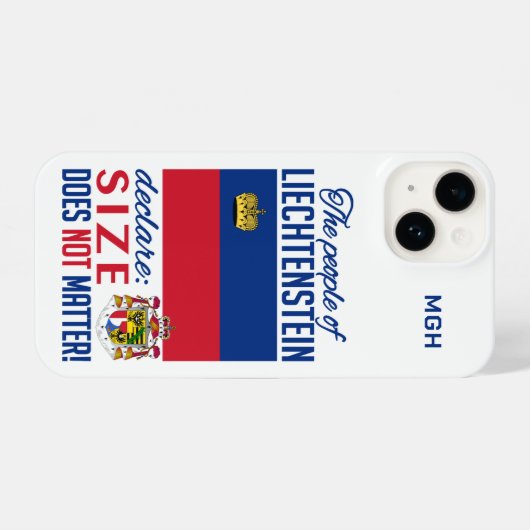 Aangepaste Monogram Liechtenstein telefoonhoesjes iPhone Hoesje (Achterkant horizontaal)