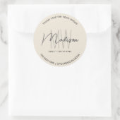 Aangepaste Monogram Logo Bakkerij Sticker (Tas)