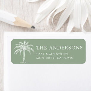 Aangepaste monogram Logo palmboom Etiket