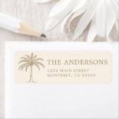 Aangepaste monogram Logo palmboom Etiket (Insitu)