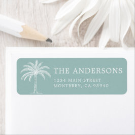 Aangepaste monogram Logo palmboom Etiket
