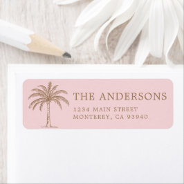 Aangepaste monogram Logo palmboom Etiket