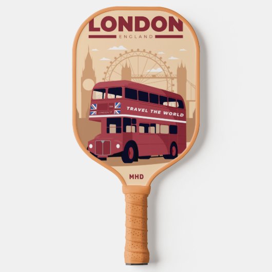 Aangepaste monogram LONDON Pickleball Paddle (Voorkant)