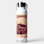 Aangepaste monogram LONDON Waterfles (Voorkant)