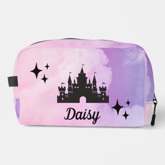 Aangepaste monogram magisch kasteel toilettasje (Voorkant)