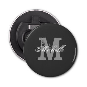 Aangepaste monogram magnetisch bier flesopener button flesopener
