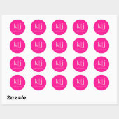 Aangepaste Monogram Make-up Artiest Bedrijf Ronde Sticker (Vel)
