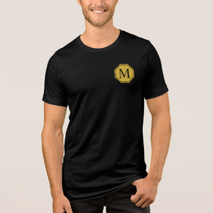 Aangepaste Monogram Mannen Tri-Blend T-shirt
