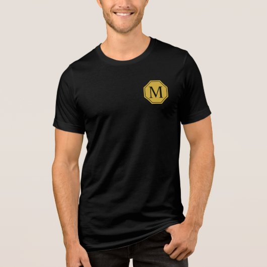 Aangepaste Monogram Mannen Tri-Blend T-shirt (Voorkant)