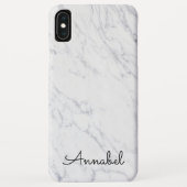 aangepaste monogram marmer chic trendy Case-Mate iPhone case (Achterkant)