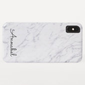 aangepaste monogram marmer chic trendy Case-Mate iPhone case (Achterkant (horizontaal))