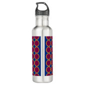 Aangepaste Monogram maroon CIRCLES Waterfles (Achterkant)