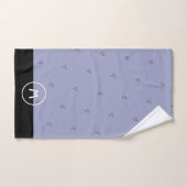 Aangepaste monogram met eenvoudige blauwe zwarte m handdoek (Handdoek)