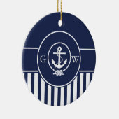 Aangepaste monogram met maatverdeling voor autisch keramisch ornament (Rechts)