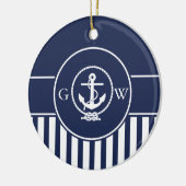Aangepaste monogram met maatverdeling voor autisch keramisch ornament (Links)