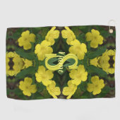 Aangepaste Monogram Met Uw Initiële Naam Ooievaars Golfhanddoek (Horizontaal)