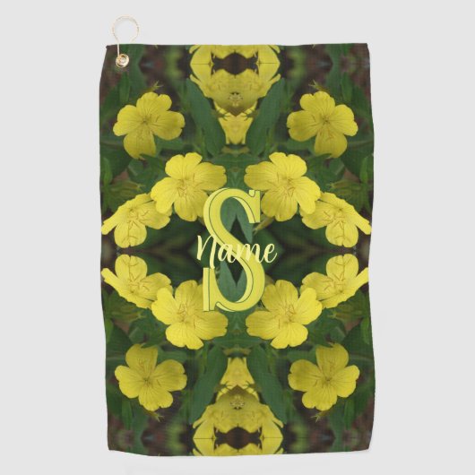 Aangepaste Monogram Met Uw Initiële Naam Ooievaars Golfhanddoek (Voorkant)