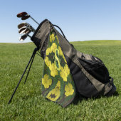 Aangepaste Monogram Met Uw Initiële Naam Ooievaars Golfhanddoek (Groen)