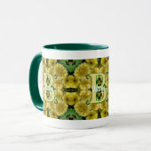 Aangepaste Monogram Met Uw Initiële Sleutelbloem K Mok (Voorkant links)