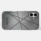 Aangepaste monogram metaal Patroon Case-Mate iPhone Case (Achterkant (horizontaal))