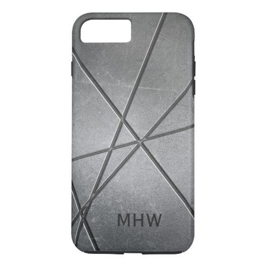 Aangepaste monogram metaal Patroon Case-Mate iPhone Case (Achterkant)