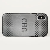 Aangepaste monogram metaal Patroon Case-Mate iPhone Case (Achterkant (horizontaal))