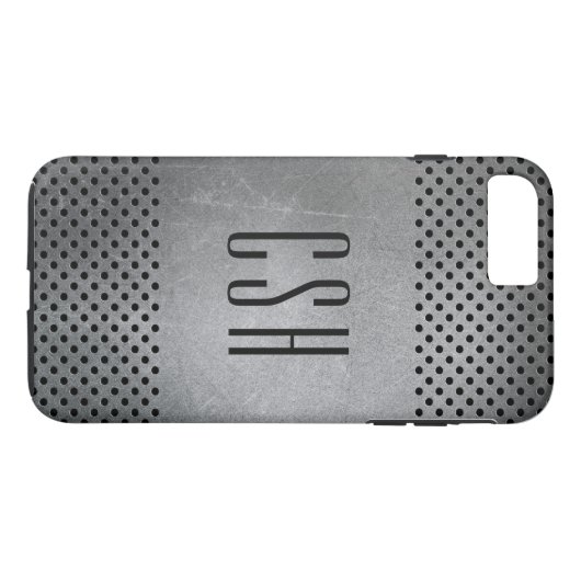 Aangepaste monogram metaal Patroon Case-Mate iPhone Case (Achterkant (Horizontaal))