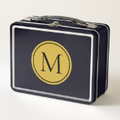 Aangepaste Monogram Metalen Lunch Box Stijlvol en (Voorkant)