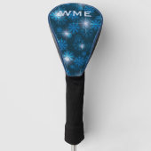 Aangepaste Monogram Midnight Blue Winter Sneeuwsto Golfheadcover (Voorkant)