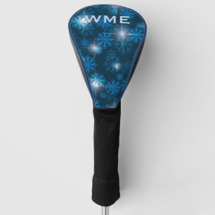 Aangepaste Monogram Midnight Blue Winter Sneeuwsto Golfheadcover