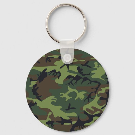 Aangepaste Monogram Militaire Groene Camouflage Sleutelhanger (Achterkant)