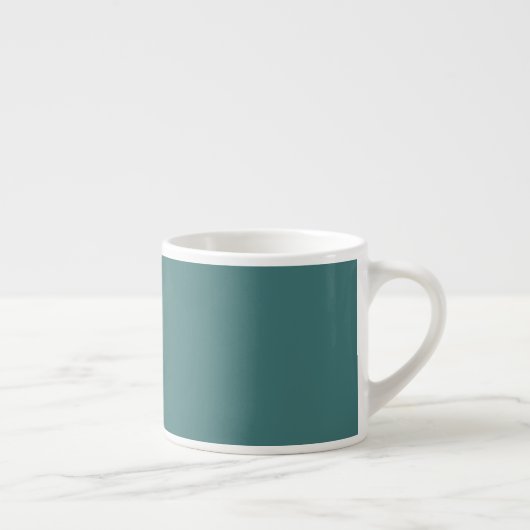 Aangepaste monogram, moderne aqua blauw groen espresso kop (Rechts)
