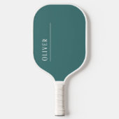 Aangepaste monogram, moderne aqua pickleball paddle (Voorkant)
