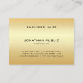 Aangepaste monogram Moderne Elegant Faux Gold-Sjab Visitekaartje (Achterkant)