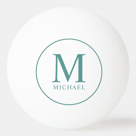 Aangepaste Monogram Moderne Elegante Sjabloon Tren Pingpongbal (Voorkant)
