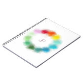 Aangepaste monogram Moderne Kleurrijke Sjabloon Notitieboek (Linkerzijde)